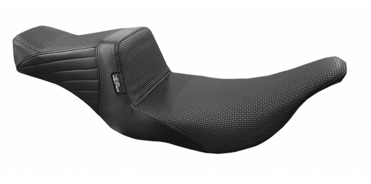 LePera Tailwhip Seat Basketweave Black - LH-587BW For Harley Touring 1997-2007