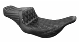 LePera Tailwhip Seat Double Diamond Black - LH-587DD For Harley Touring 1997-2007