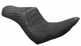 LePera Tailwhip Seat Track Pleat Black - LYR-580TRKPT For Harley Softail 2018-2023