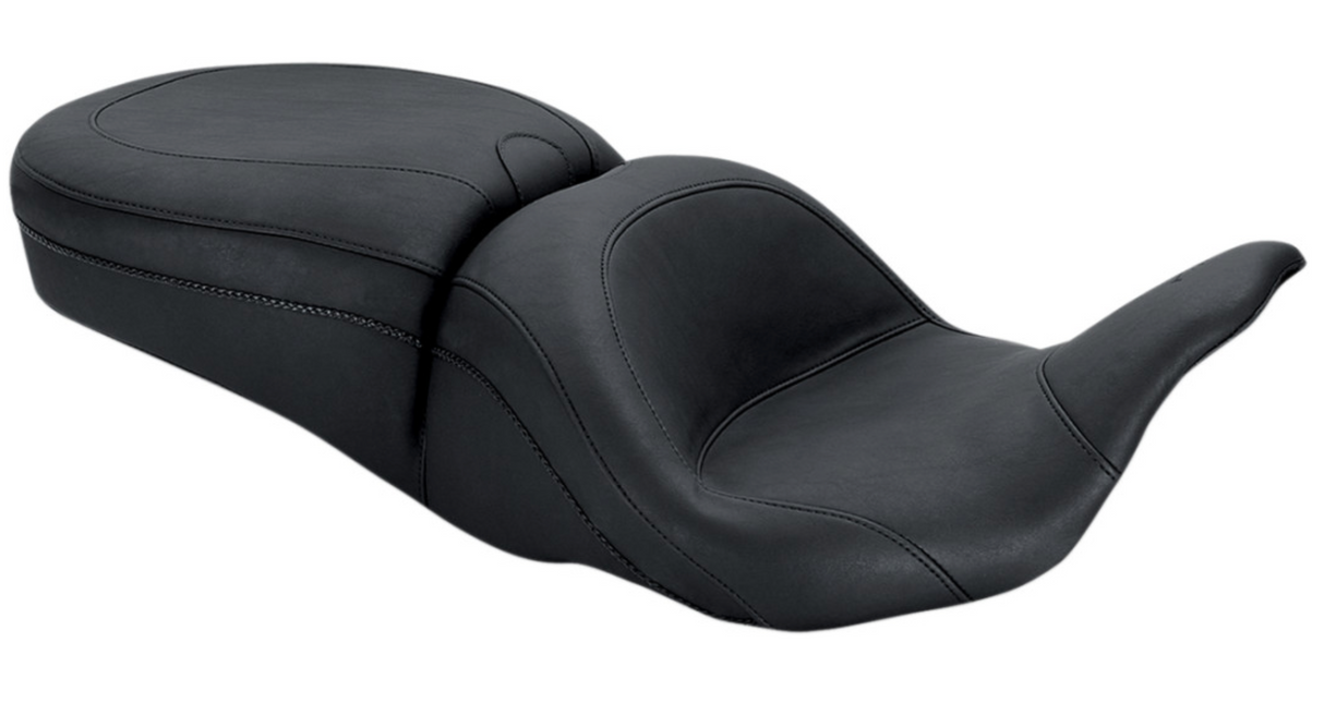 Mustang Lowdown™ 2-Up Seat Plain - 79700 For Harley Touring 2008-2025