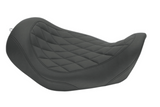 Mustang Wide Tripper™ Solo Seat Without Backrest Diamond Black - 76704 For Harley Motorcycles 2006-2017