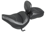 MUSTANG 0802-1063 79330 Max Profile Solo Touring Seat - with Driver Backrest - Black - Original - FLHC/FLDE