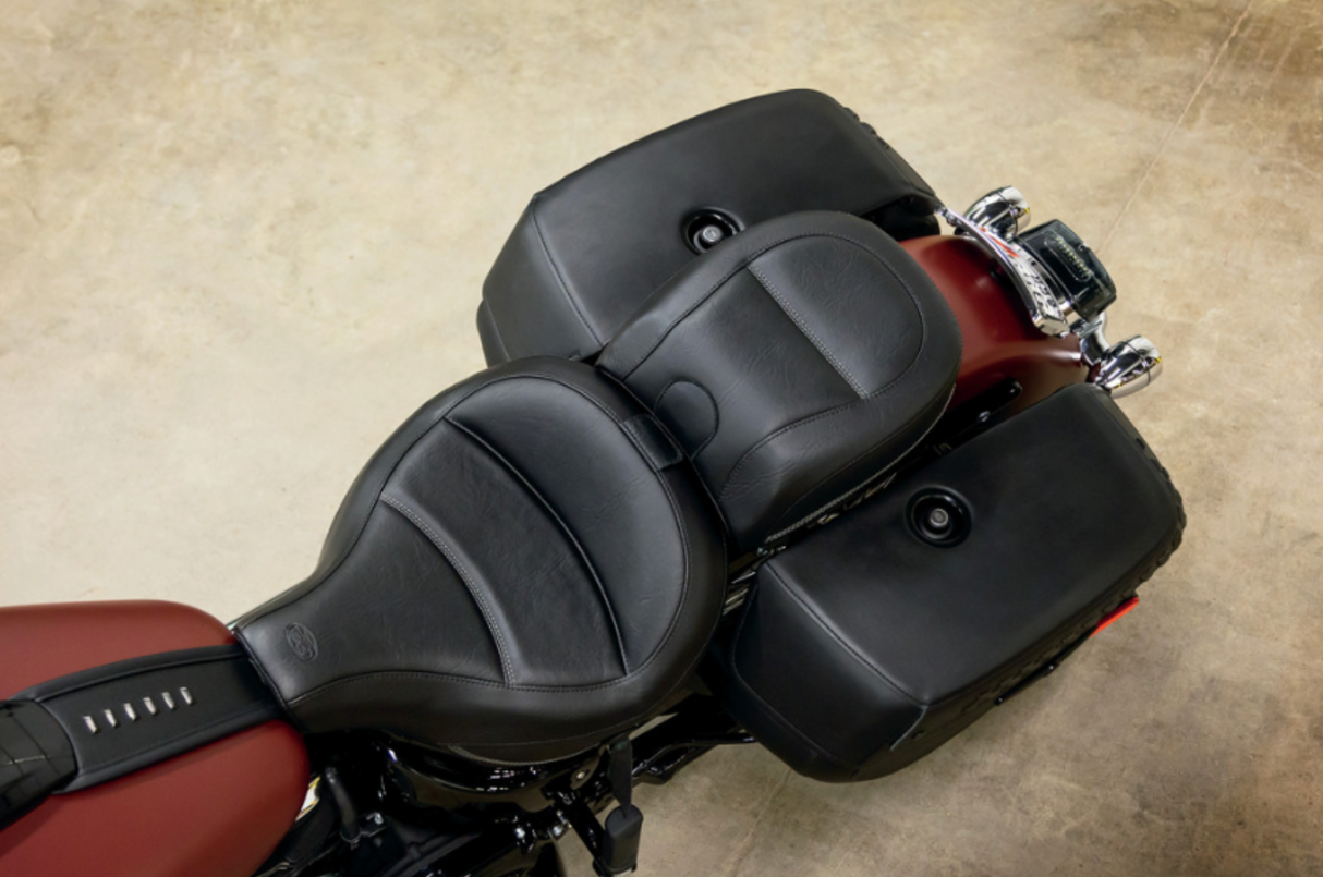Mustang Max Profile Passenger Touring Seat Black Original Stitch Flhc Flde - 79331 For Harley Softail 2018-2021