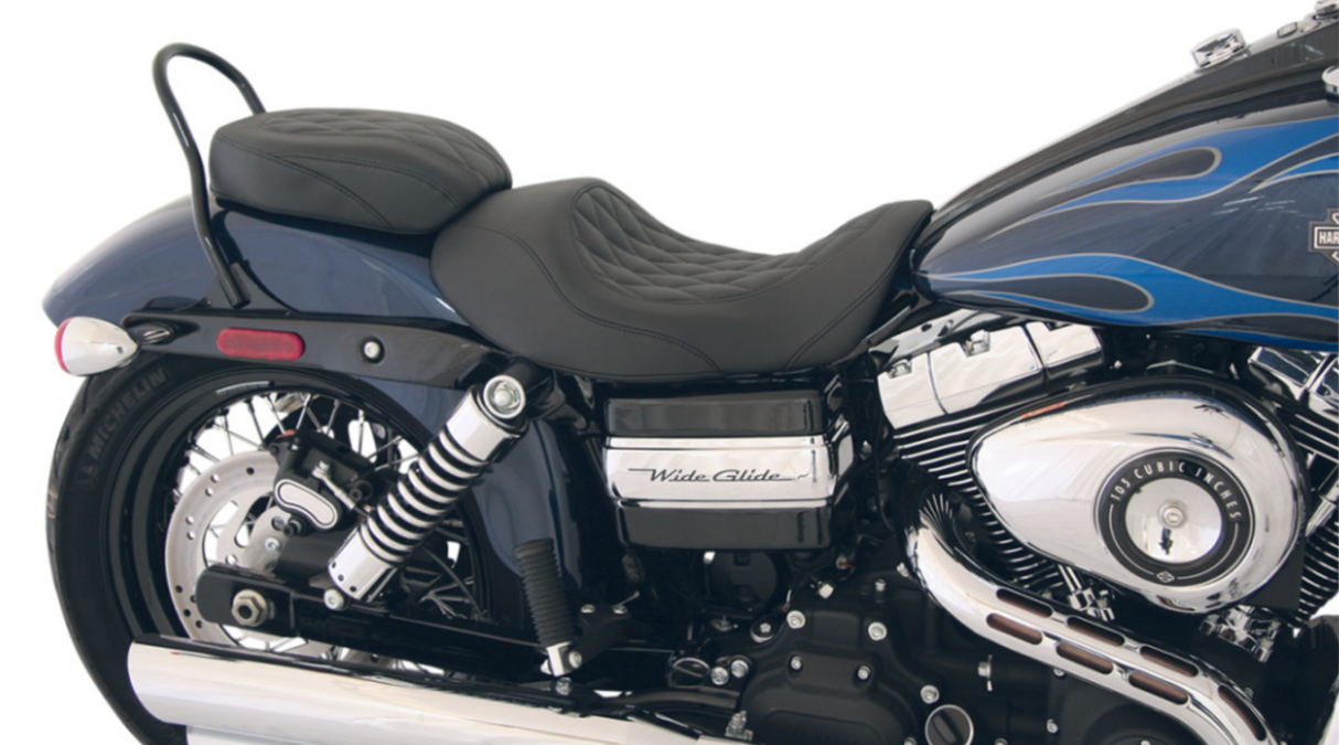 Mustang Wide Tripper™ Seat Diamond Black - 76705 For Harley Motorcycles 2006-2017