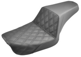 Saddlemen Step-Up Seat — Front Lattice Stitch Black Dyna - 804-04-172 For Harley Dyna 2004-2005