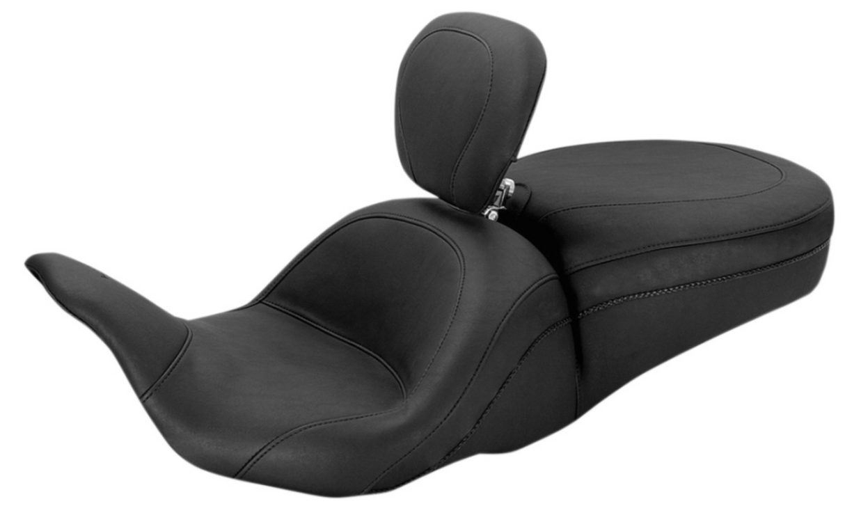 Mustang Lowdown™ 2-Up Seat Plain - 79703 For Harley Touring 2008-2025