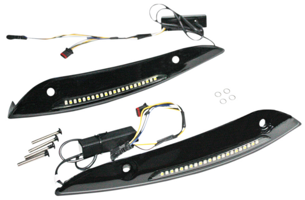 Custom Dynamics Windshield Trim - CD-RG-WT-AW2-B For Harley Road Glide 2015-2025