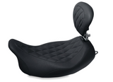 Mustang Wide Tripper™ Solo Seat With Removable Driver Backrest - 79725 For Harley Touring 2008-2025