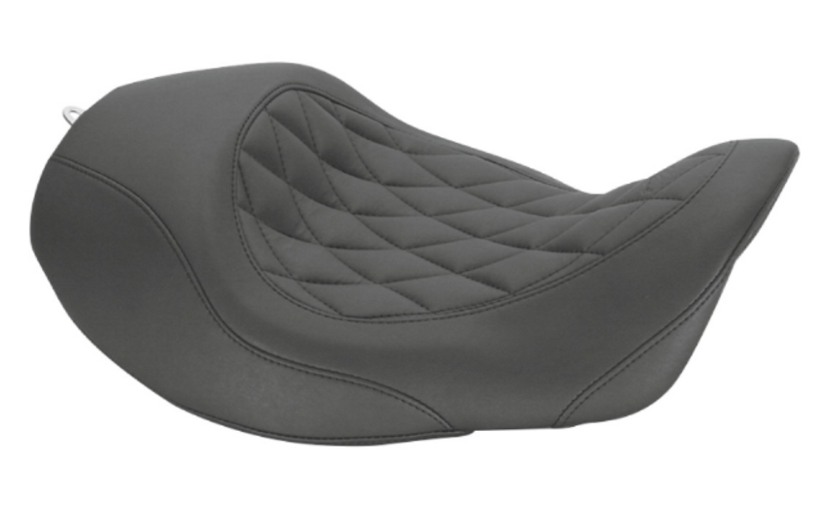Mustang Wide Tripper™ Seat Diamond Black - 76710 For Harley Motorcycles 2006-2017