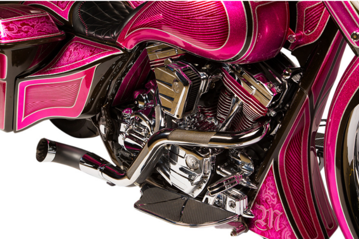Trask 2-Into-1 Nasty Bastard Exhaust System Chrome - TM-5700CH For Harley Touring 1996-2016