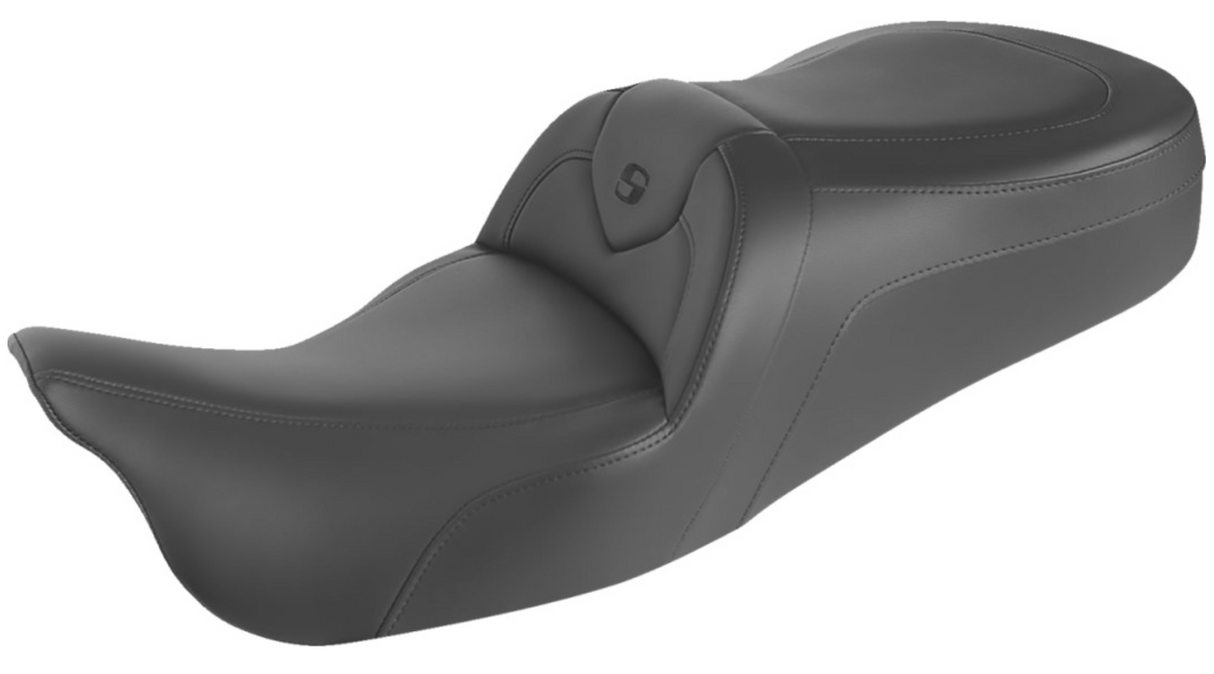 Saddlemen RoadSofa™ Seat For Trikes Without Backrest Black With Black Stitching - 808-07B-187T For Harley Touring 2008-2025