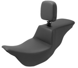 Saddlemen Tour Step-Up Seat Rider Backrest Plain - 808-07B-194BR For Harley Touring 2008-2025