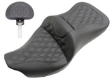 Saddlemen Roadsofa™ Trike Seat Full Lattice Stitch With Backrest Black - 808-07B-182TBR For Harley Touring 2008-2025