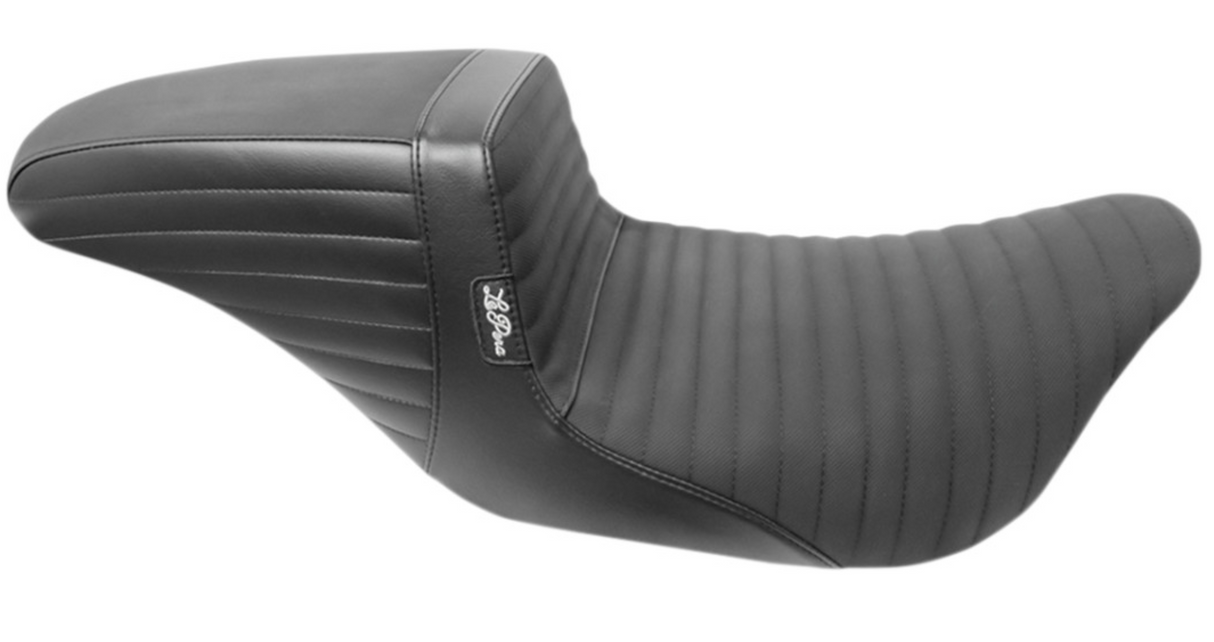 LePera Kickflip Daddy Long Legs Seat Pleated With Gripp Tape Black - LK-597DLPTGP For Harley Touring 2008-2023