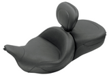 Mustang Super Touring 2-Up Vinyl Seat Vintage Driver Backrest - 79556 For Harley Touring 2008-2025