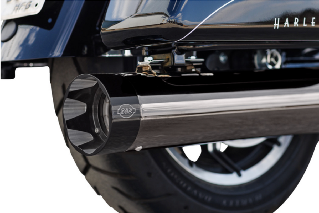 S&S Cycle 2-Into-1 Sidewinder® Exhaust System Race Only - 550-1087 For Harley Touring 2017-2023