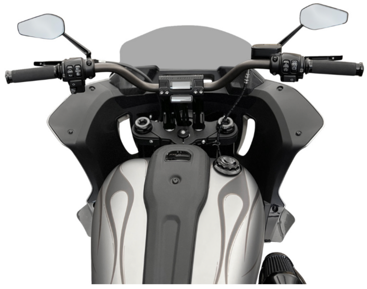 Kodlin USA Fastback Risers 6" Black - K55123 For Harley Softail 2018-2024