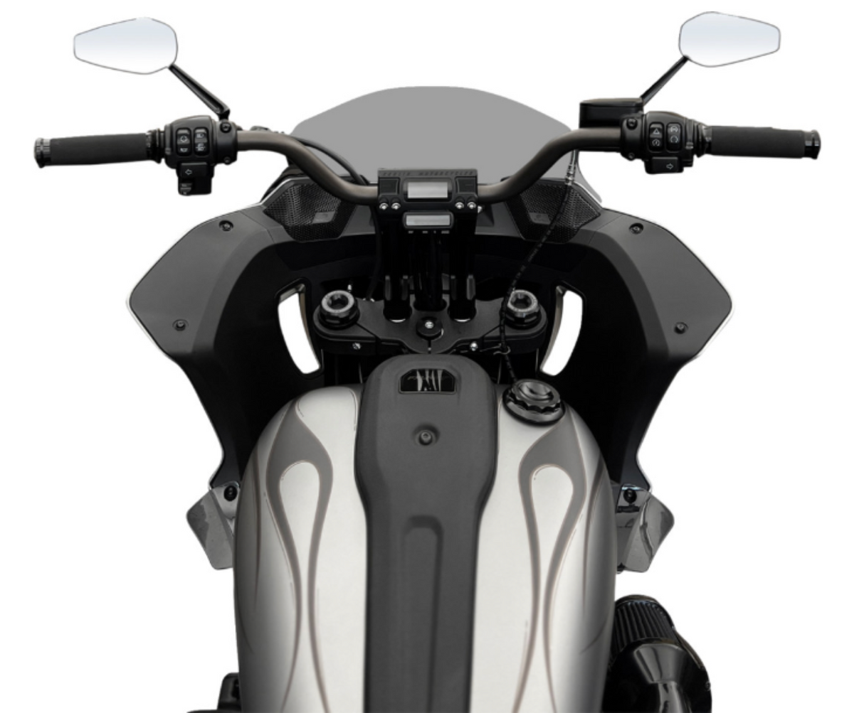 Kodlin USA Fastback Risers 8" Black - K55122 For Harley Softail 2018-2024