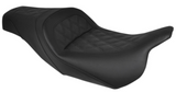 Saddlemen Slim Lattice Stitched Seat Black Lattice Stitch - 808-07B-162 For Harley Touring 2008-2025