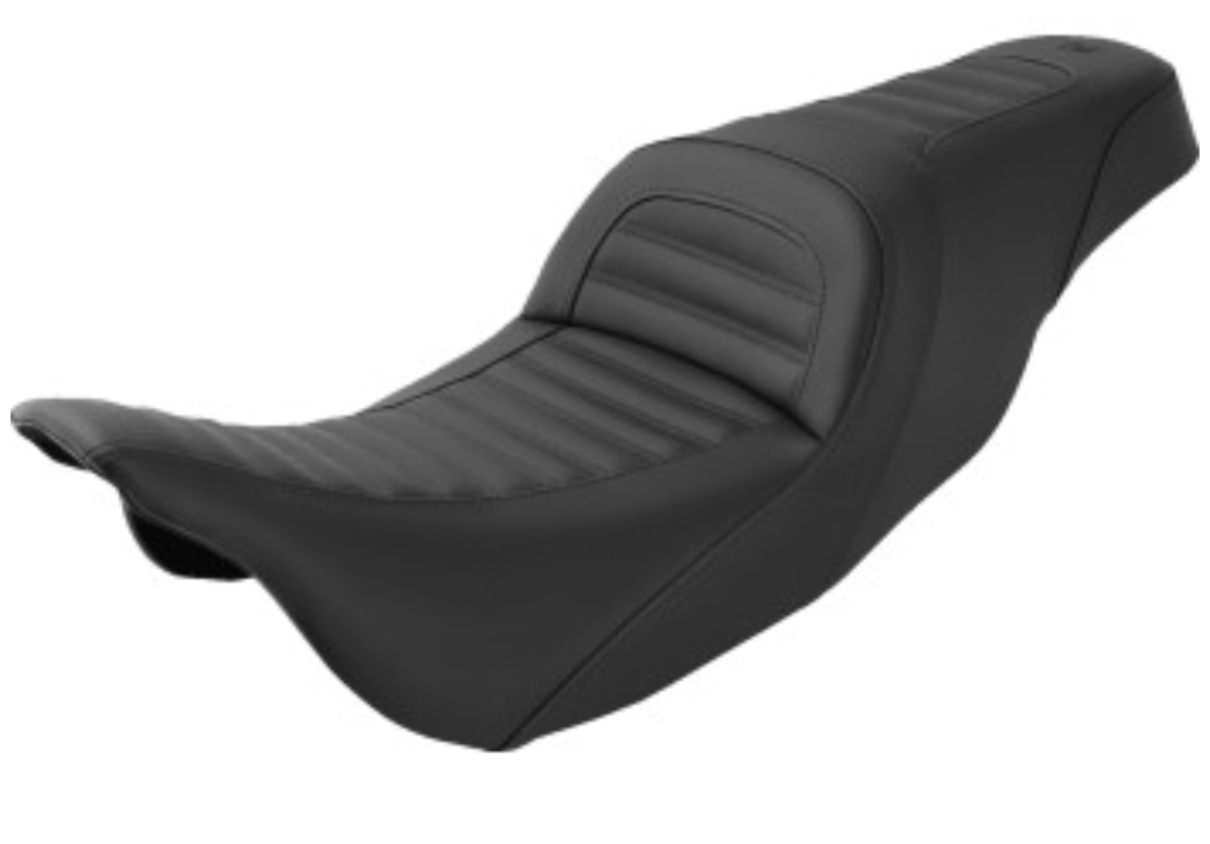 Saddlemen Slim Roll & Pleat Seat Black - 808-07B-161 For Harley Touring 2008-2025