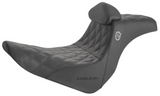 Saddlemen Pro Series SDC Performance Grip Seat With Backrest Lattice Stitch Lumbar Gripper FL FX - SC81829DBRT For Harley Softail 2018-2025