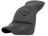 Saddlemen Roadsofa™ Standard Reach Seat Without Backrest Black Stitching - 818-29-187 For Harley Softail 2018-2026