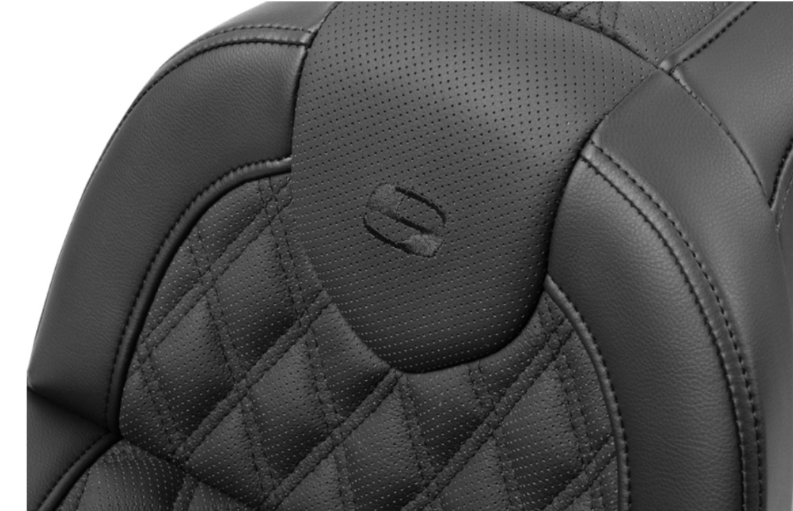 Saddlemen Roadsofa™ Standard Reach Seat With Backrest Lattice Stitch Fxbr S - 818-31-182BR For Harley Softail 2018-2020