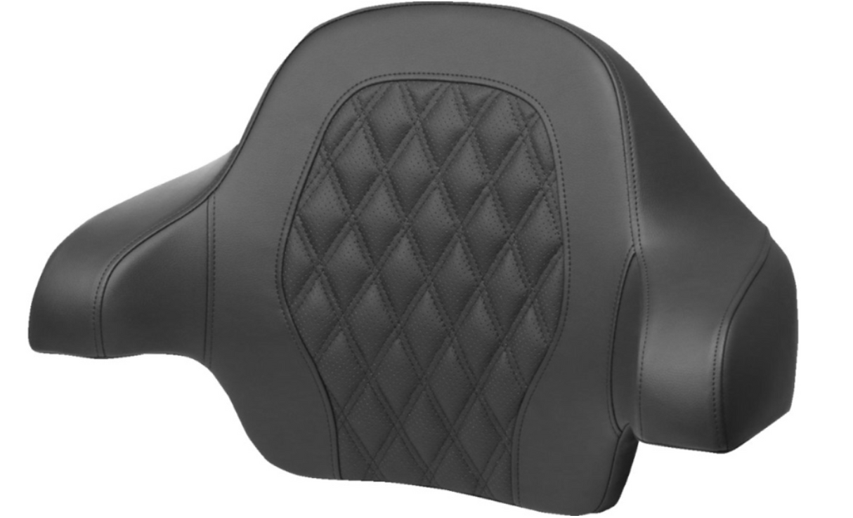 SADDLEMEN 0801-1809 814-07-15001 Tour Pak® Backrest Pad Perforated  Lattice Blue Stitch