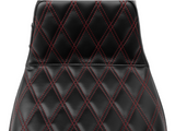 LePera Tailwhip Daddy Long Legs Seat Red Double Diamond Stitch - LV-587DLDD-R01 For Harley Touring 2023-2026
