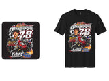 Tab Performance District Perfect Blend CVC Tee with Racing Rider Kyle Ohnsorg - Large TAB-RACE-T-SHIRT-L-LARGE