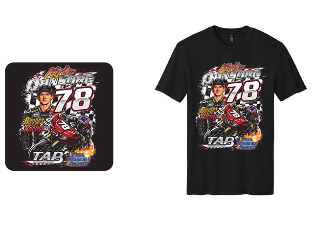 Tab Performance District Perfect Blend CVC Tee with Racing Rider Kyle Ohnsorg - Medium TAB-RACE-T-SHIRT-M-MEDIUM