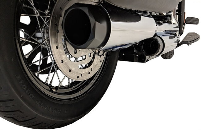 TAB Performance - Softail Short Tip Compatible Exhaust Pipes - Chrome - 131-1290