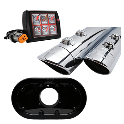 Tab Performance M8 Touring Stage 1 Kit 4.5" Chrome B.A.M. Sticks, PV3B Tuner, Black - STG1-121-1297-PV3B-ZB-BLK-B2-Z For Harley Touring 2021-2022