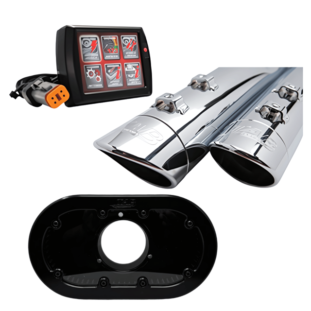 Tab Performance M8 Touring Stage 1 Kit 4.5" Chrome B.A.M. Sticks, PV2B Tuner, Chrome - STG1-121-1297-PV2B-ZB-CHR-B-NB For Harley Touring 2017-2020