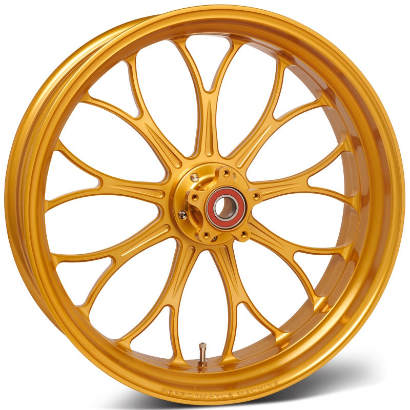 Performance Machine 18x5.5 Forged Wheel Revolution Gold Ano - 1269-7814R-RVNAP-G For Harley Motorcycles 2009-2021