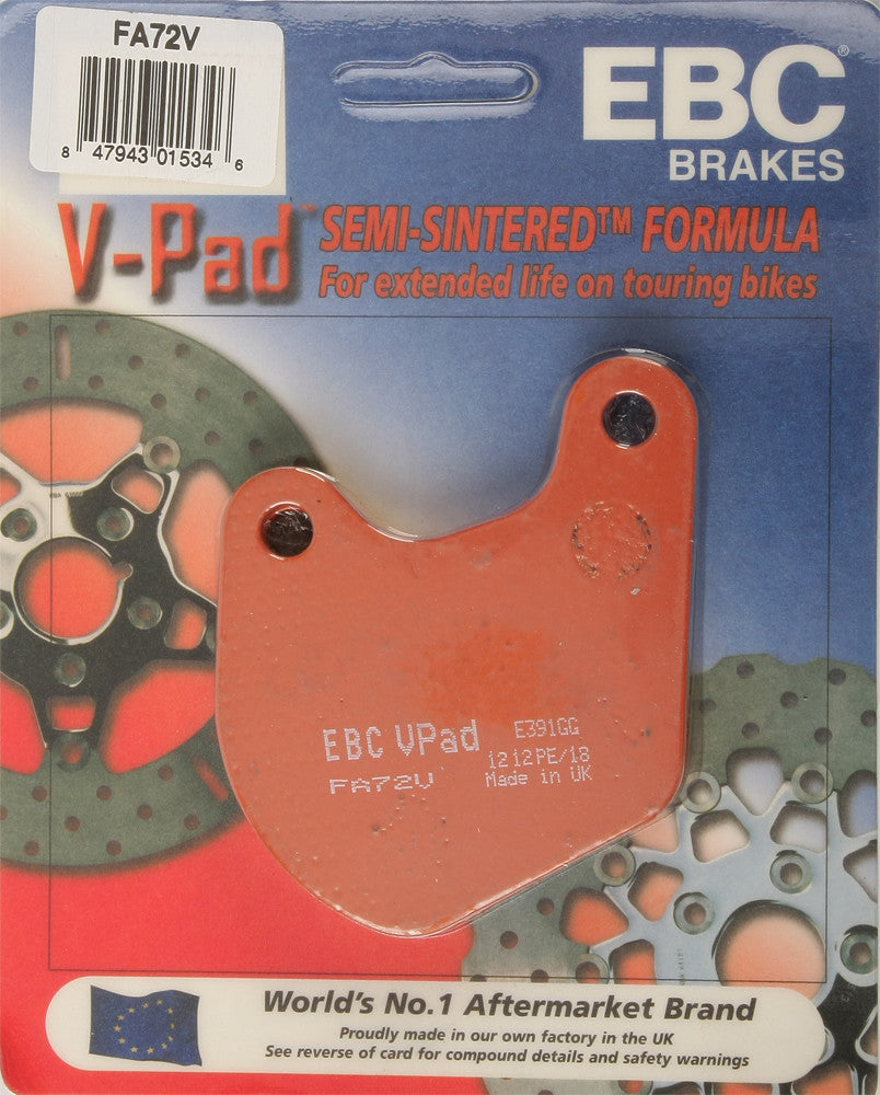 Ebc 15-72V FA72V BRAKE PADS FA72V SEMI-SINTERED V SERIES