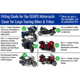 GEARS CANADA 4001-0101 100188-3 Premium Motorcycle Cover Motorcycle Cover - Touring/Trike with Luggage