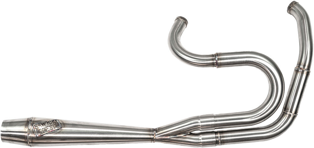 Sawicki 2IN1 Dyna Cannon Full Length Brushed SS For Harley Dyna 1991-2017