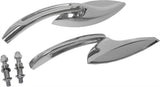 Harddrive 18-222 Mirrors Chrome Eliptical Chrome For Harley Motorcycles 1970-2018