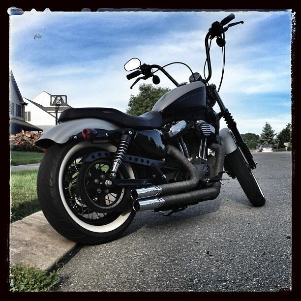 Burly Brand Narrow 12" Apehangers 1" Black - B28-348 For Harley 1986-2022 | Yamaha Watercraft 1998-2004