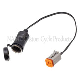 Namz V-Twin Softail Power Port With Dust Cover (for Can Bus Models) - NOB-PPCB For Harley Softail Fat Boy Lo 2011-2017