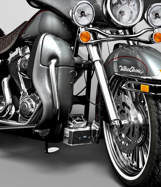 Ultracool Front Mount OIL Cooler EVO TC Touring ` Chrome - RF-1SS For Harley Touring 1994-2008