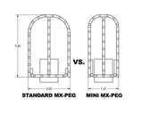 Burly Brand MX Style M8 Pass Footpegs Black - B13-1008B For Harley Softail 2018-2024 | Triumph Thruxton 2004-2015