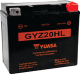 Yuasa Battery GYZ20HL High Performance Maintenance Free AGM 12-Volt Battery - YUAM720GH For Victory Motorcycles 2003-2017 | Harley 1991-2021