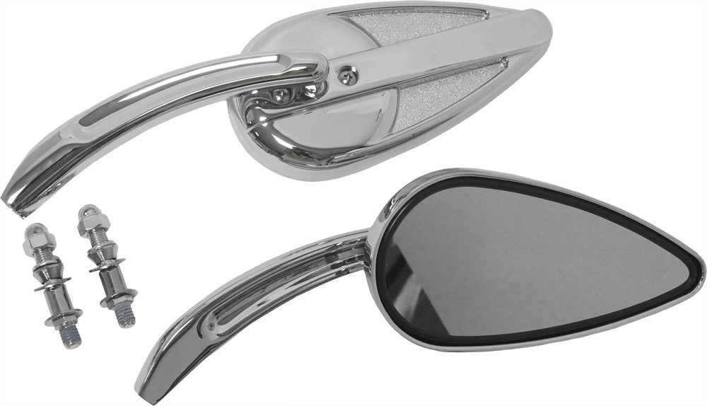 Harddrive 18-157 Mirrors Chrome Vintage Chrome For Harley Motorcycles 1970-2018