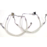 Magnum Shielding Designer Series Front Lower Brake Line Kit Sterling Chromite II - 37018 For Harley Touring 2014-2019