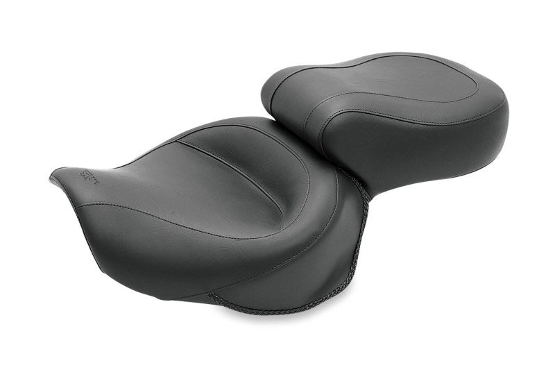 Mustang Motorcycle Wide Touring 1PC Seat Black - 75535 For Harley Dyna 2006-2017