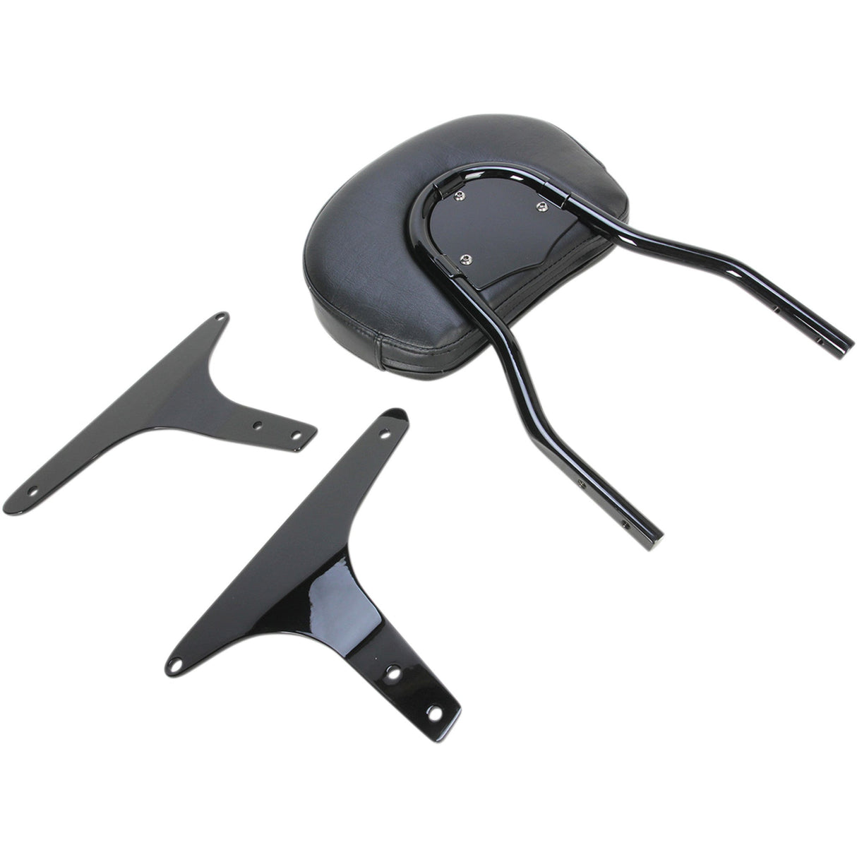 COBRA 1501-0472 602-1301B Round Sissy Bar - Standard - Black - Softail