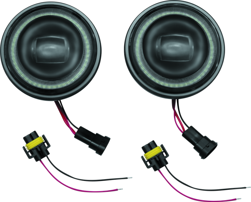 Kuryakyn 4-1/2inch Vision Passing Lmps Black - 2466 For Indian Chieftain / Roadmaster / Roadmaster Classic / Chieftain Classic 2014-2020