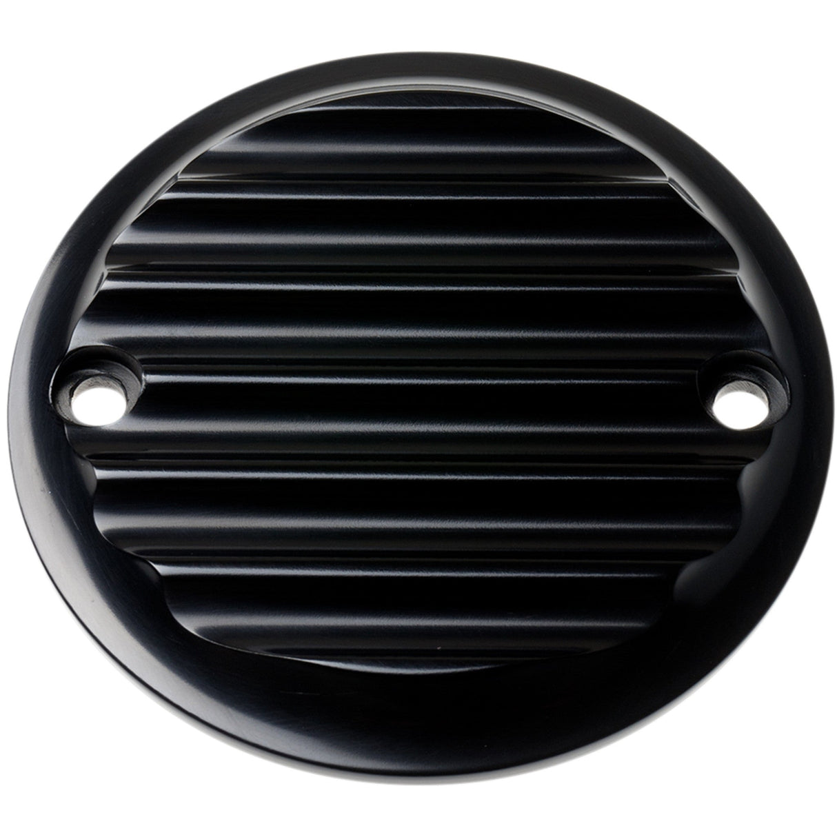 Joker Machine Points Cover Finned 2 Hole Black Anodized - 02-98-1 For Harley 1970-1994